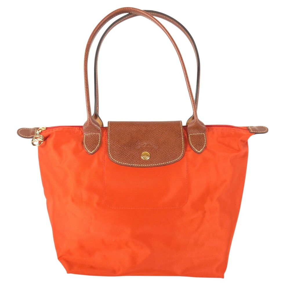 Longchamp Le Pliage Original Shoulder Bag OS Womens Orange Nylon $155